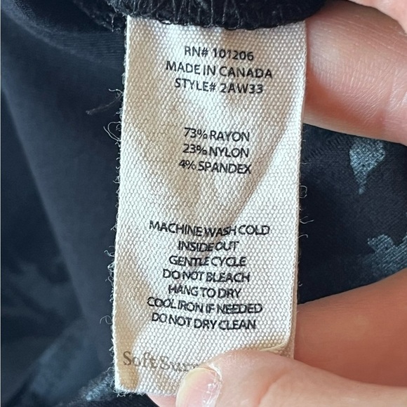 Soft Surroundings Ankle Length Black Metallic Floral Twilight Pant  SIZE SMALL - Picture 9 of 10